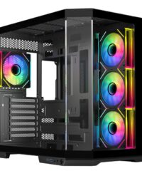 RYZE Mythic MT500 4F Black 1x ARGB fan, 3x ARGB Reverse ATX, Dual chamber case