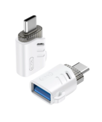 Konektor XO NB256B USB-A na Type-C OTG White