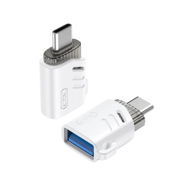 Konektor XO NB256B USB-A na Type-C OTG White