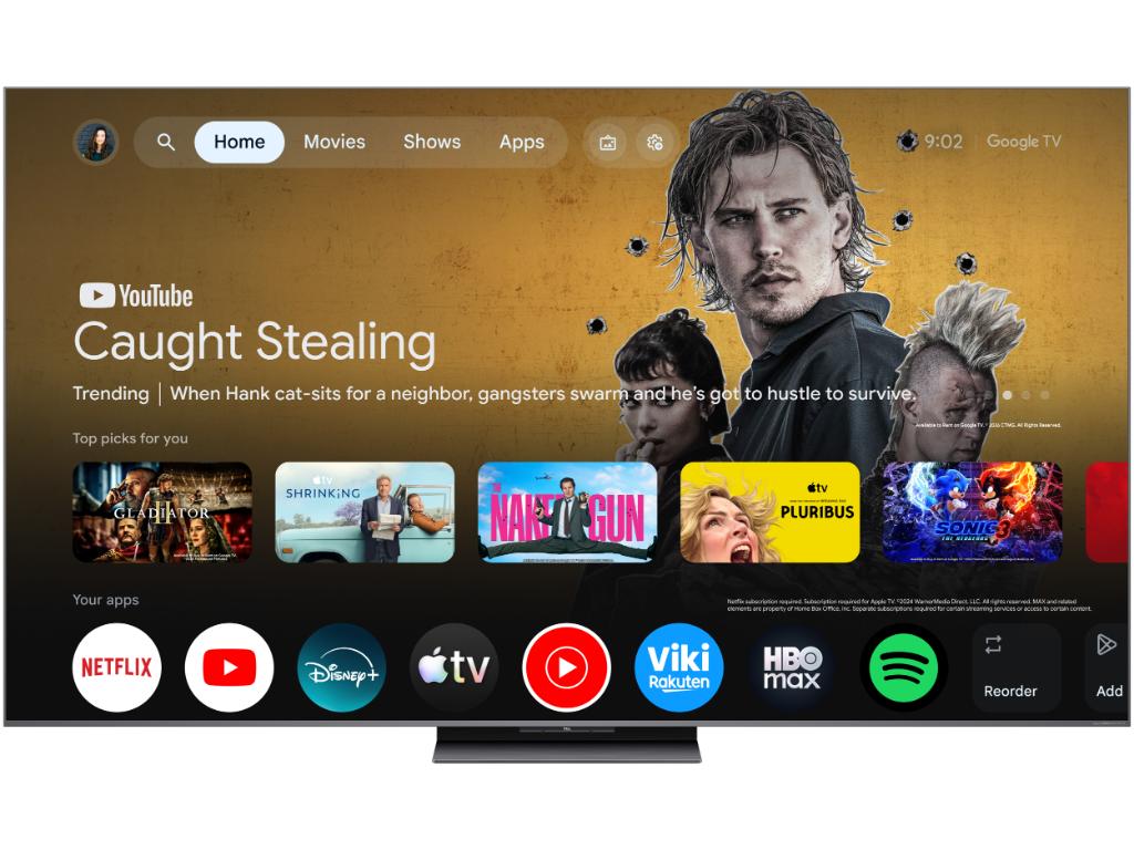 TCL 75"C8L 4K SQD-Mini LED;UHD 144Hz/288Hz FHD Google TV;B&O, 2584 zones, 5500 nits; Zeroborder - Image 7