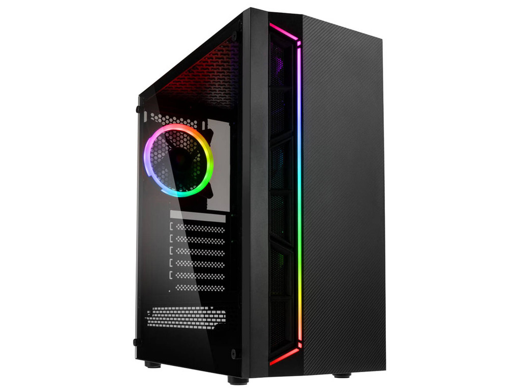 Kolink Inspire K7 ARGB Black ATX, Mid-tower, 1x 120mm fan RGB-LED strip, RGB controller