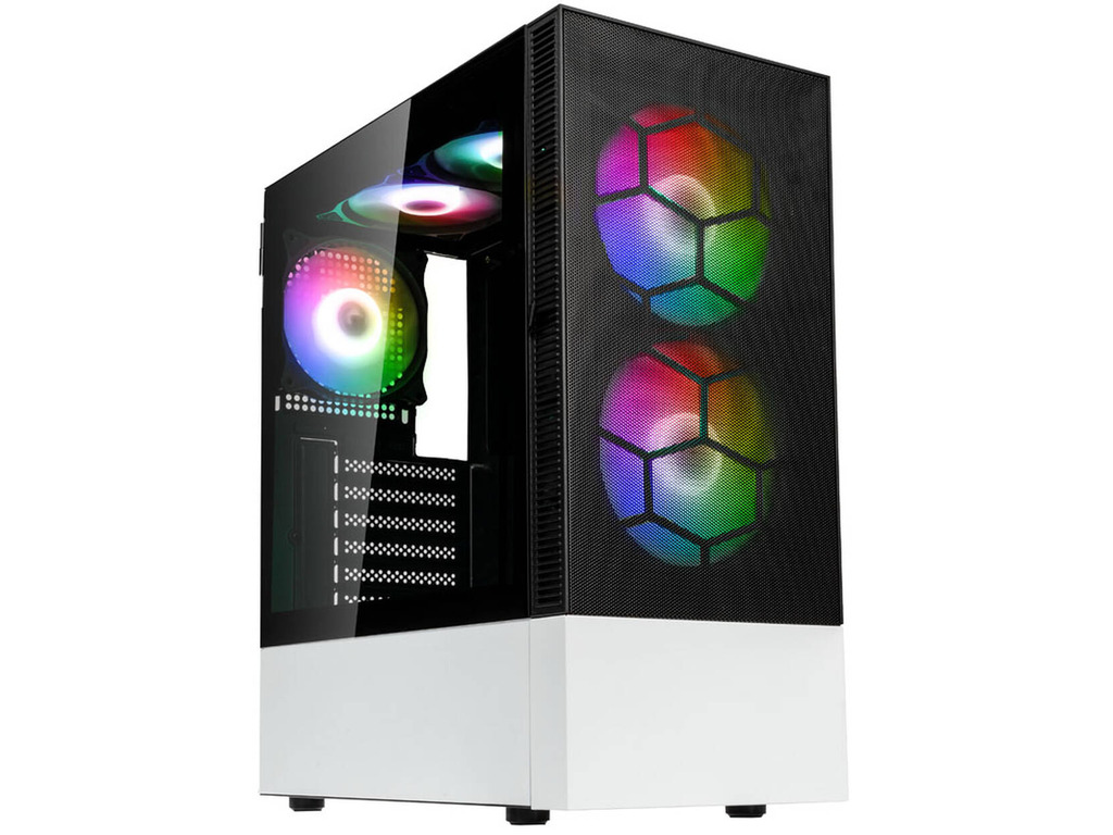 Kolink Observatory MX Mesh ARGB, Mid-tower, ATX 5x ARGB Fans, Black/White
