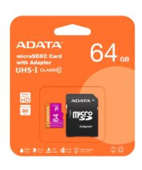 ADATA MicroSD 64GB Premier UHS Class 10, V10 100/25 Mbps microSDXC